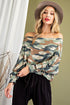 BOATNECK CAMO TOP